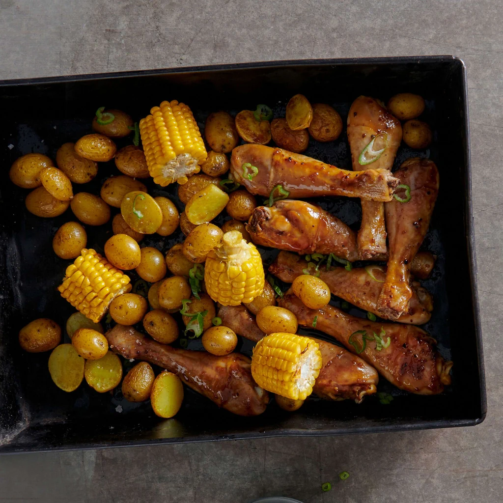 Poulet-Gemüse-Blech
