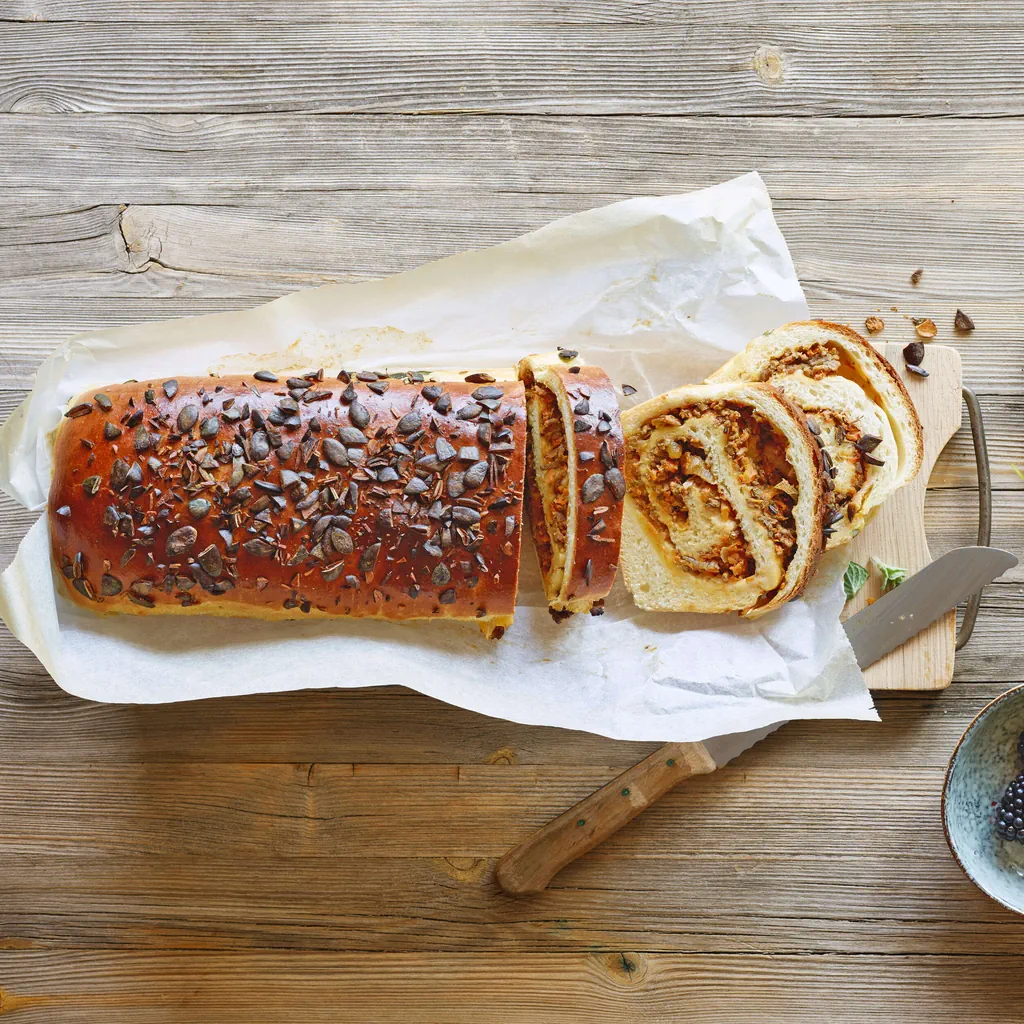 Kürbis-Hackfleisch-Brioche