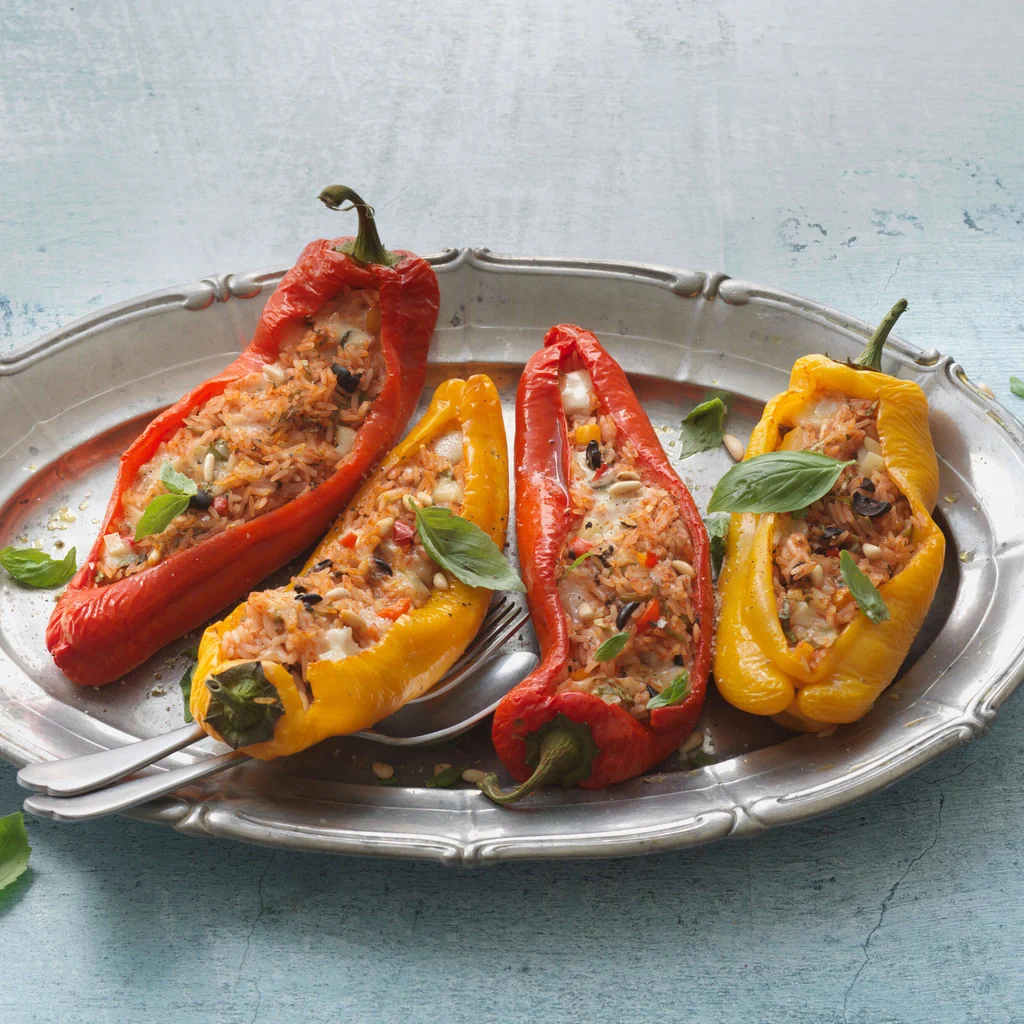 Gefüllte Peperoni mit Raclettekäse