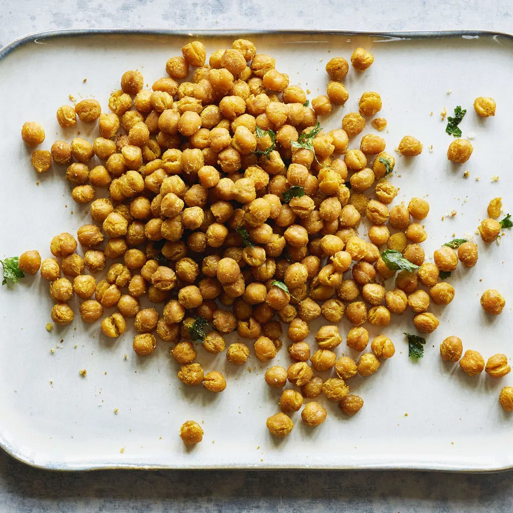 Pois chiches grillés au curry