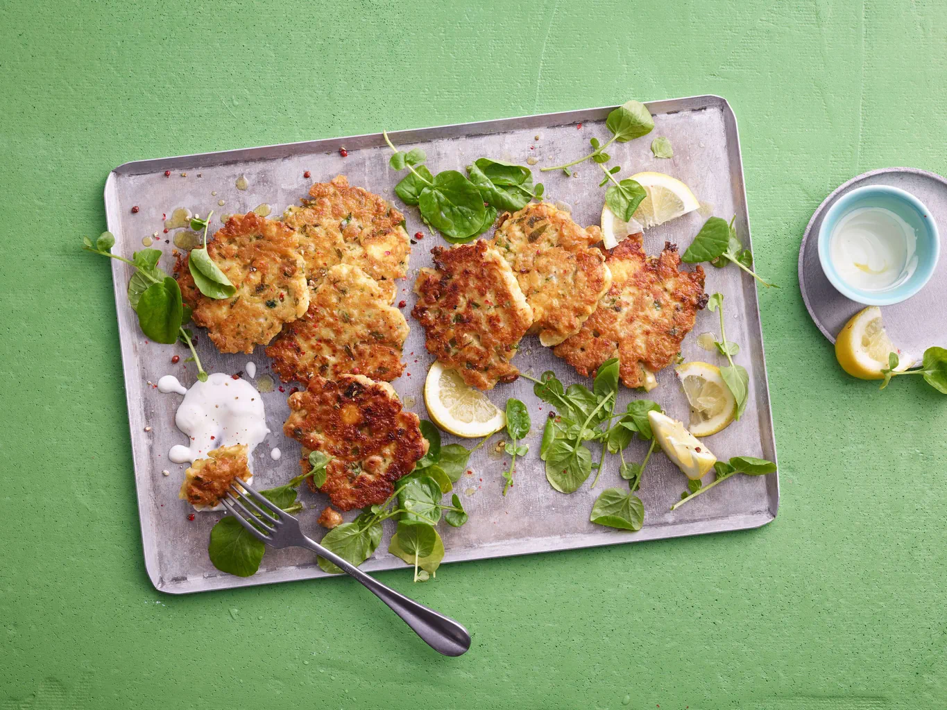 Frittelle di ceci e feta