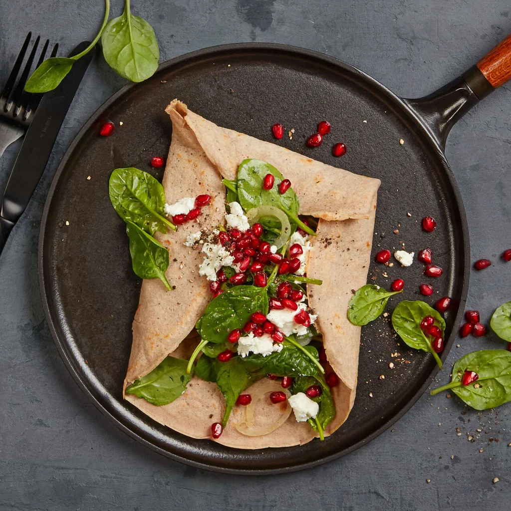 Crêpes aux épinards et au fromage de chèvre