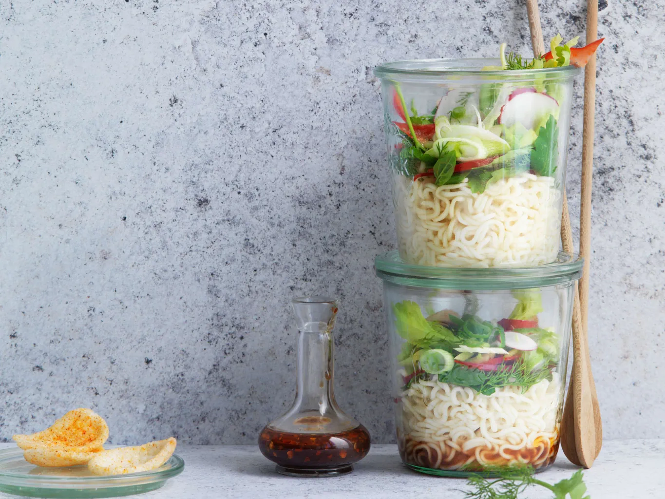 Asia-Salat im Einmachglas