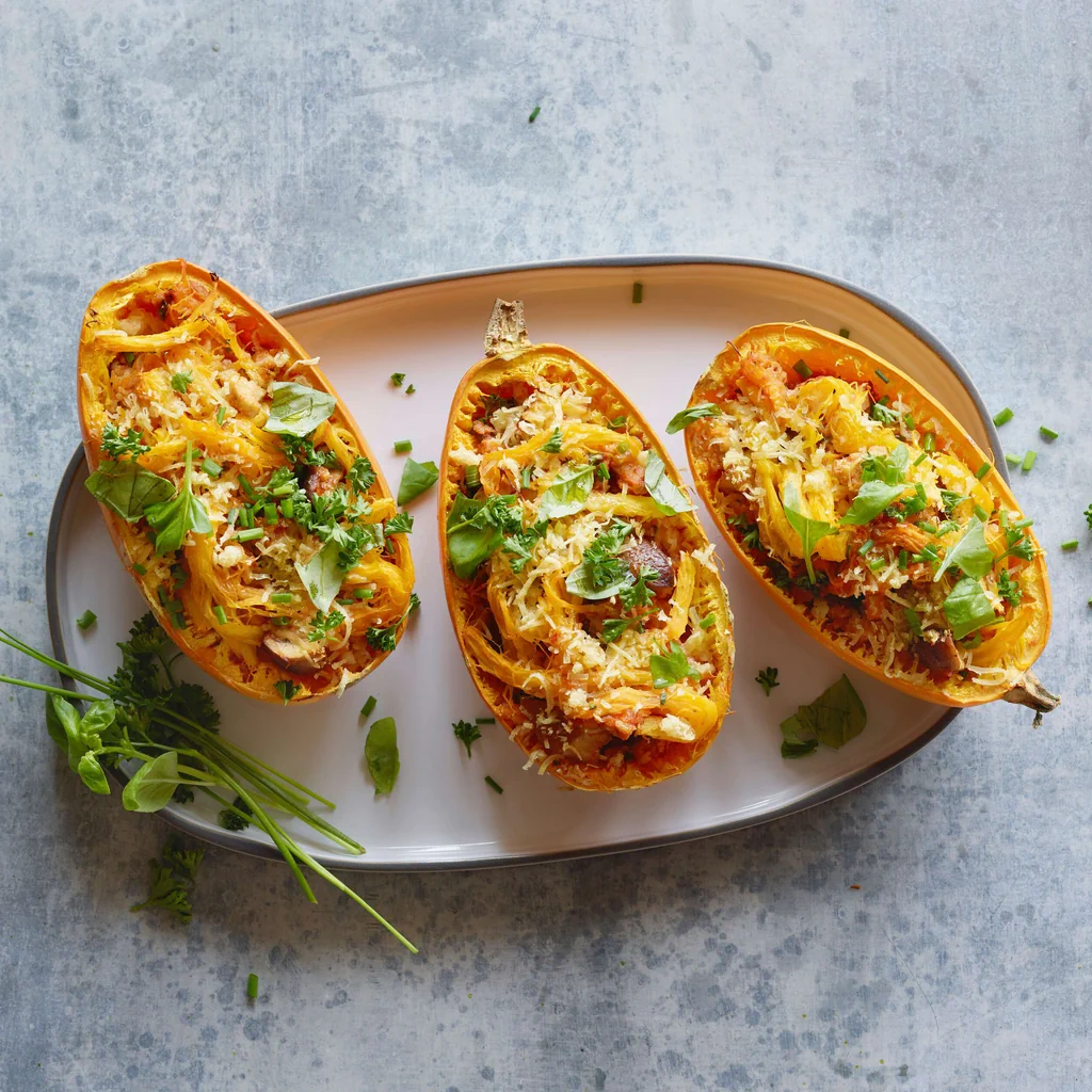 Zucca spaghetti gratinata