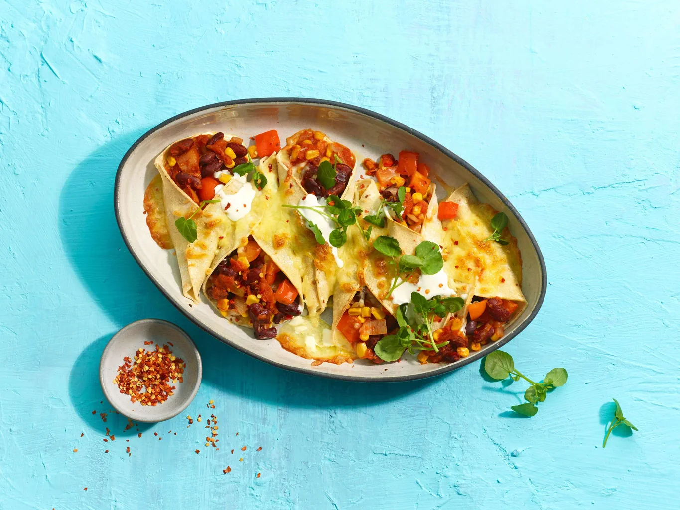 Enchilada mit Gemüse