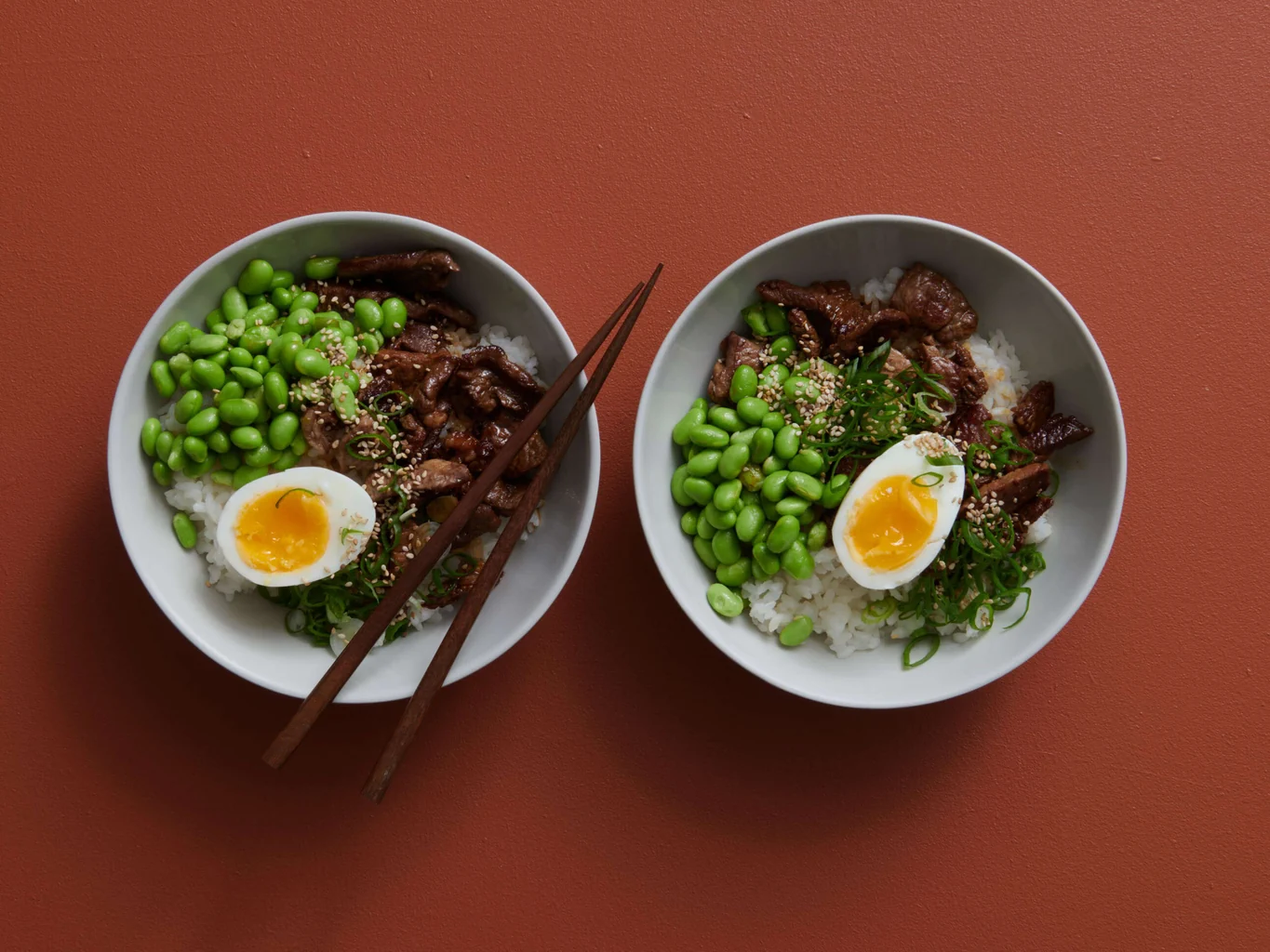 Rindfleisch mit Edamame