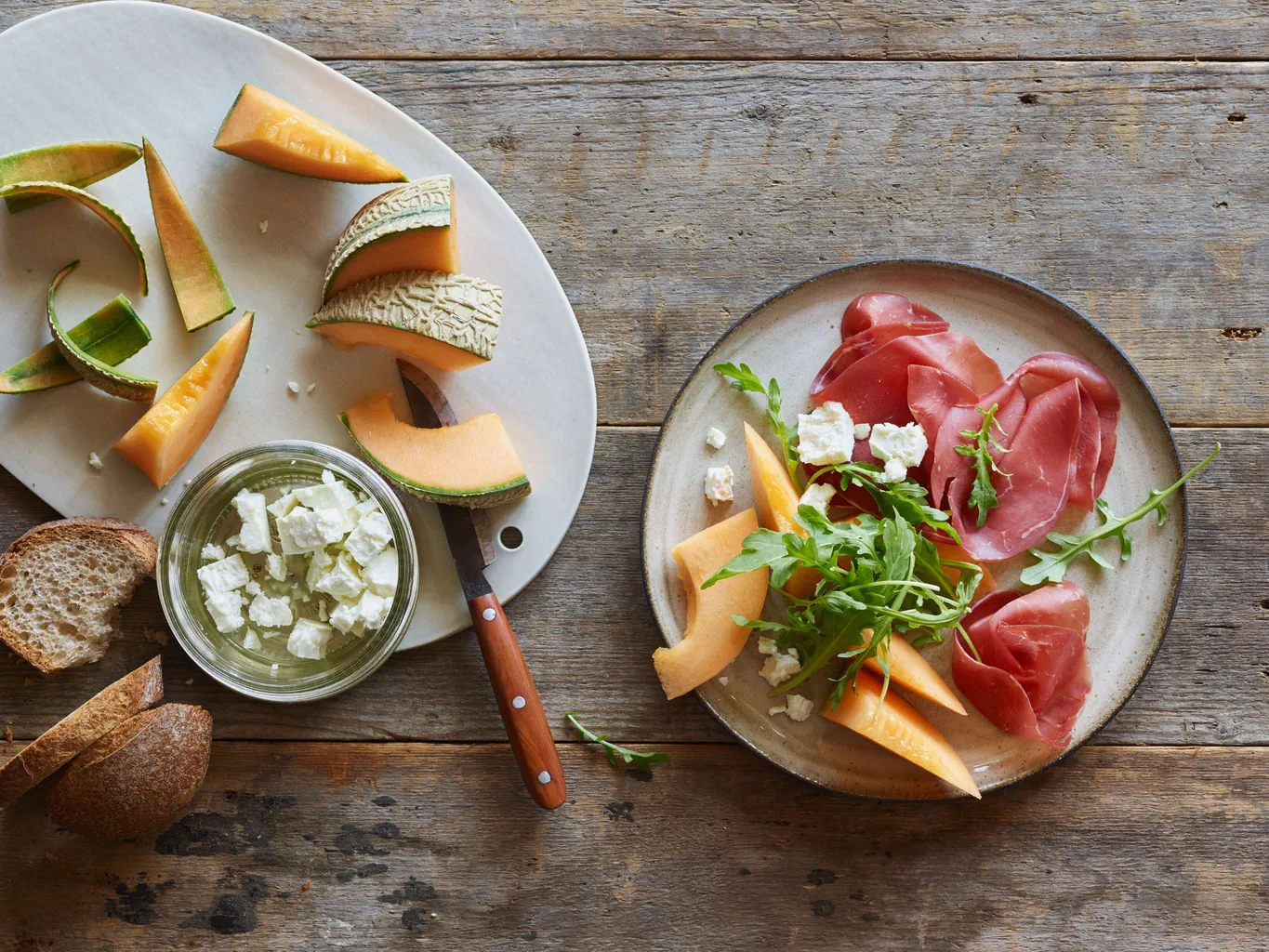 Carpaccio de bresaola au melon