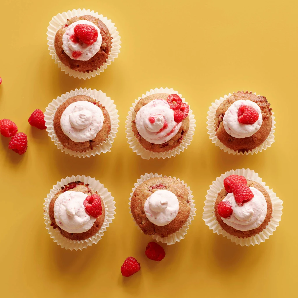 Himbeer-Muffins mit Frischkäse