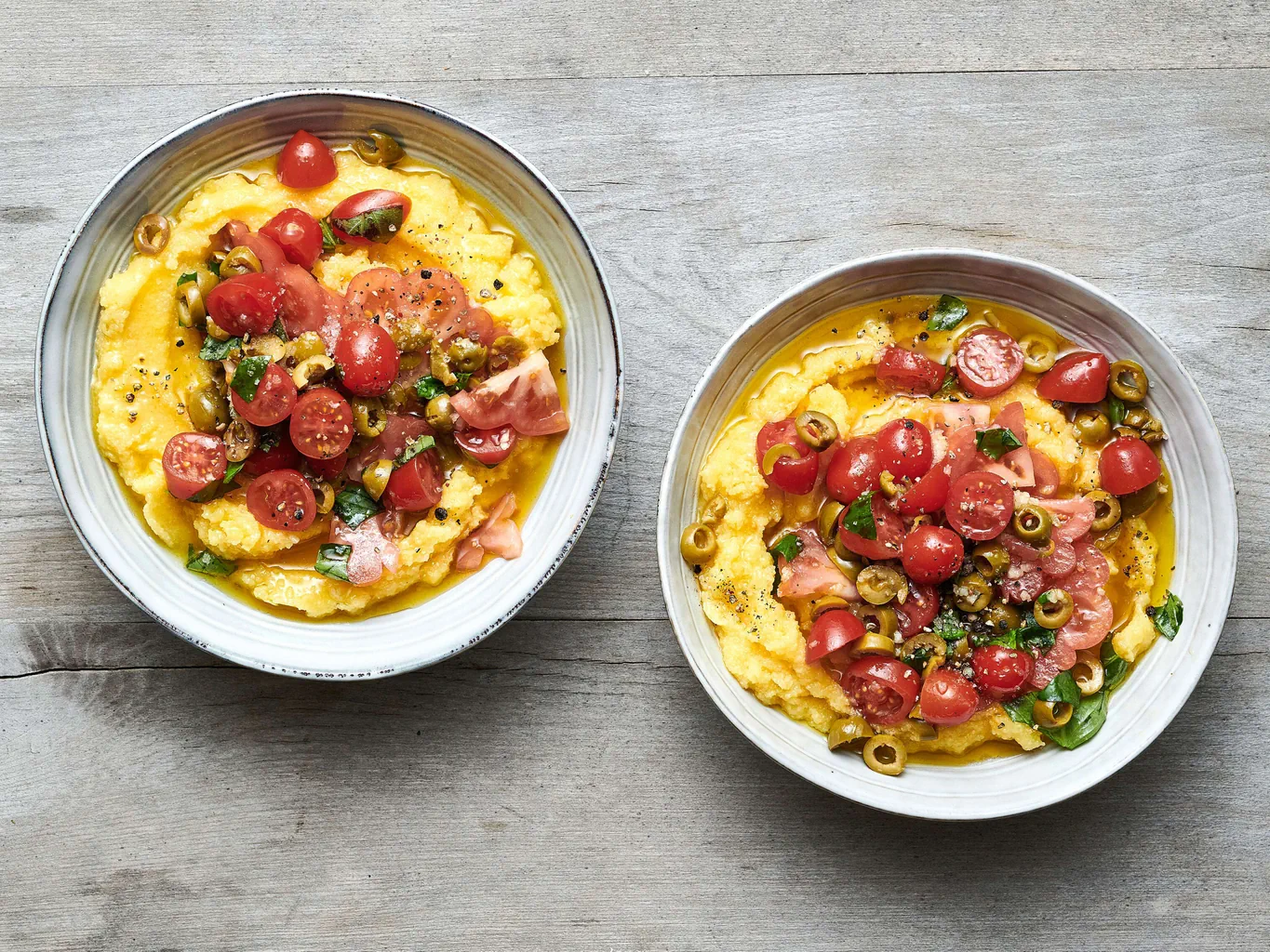 Polenta avec salsa de tomates