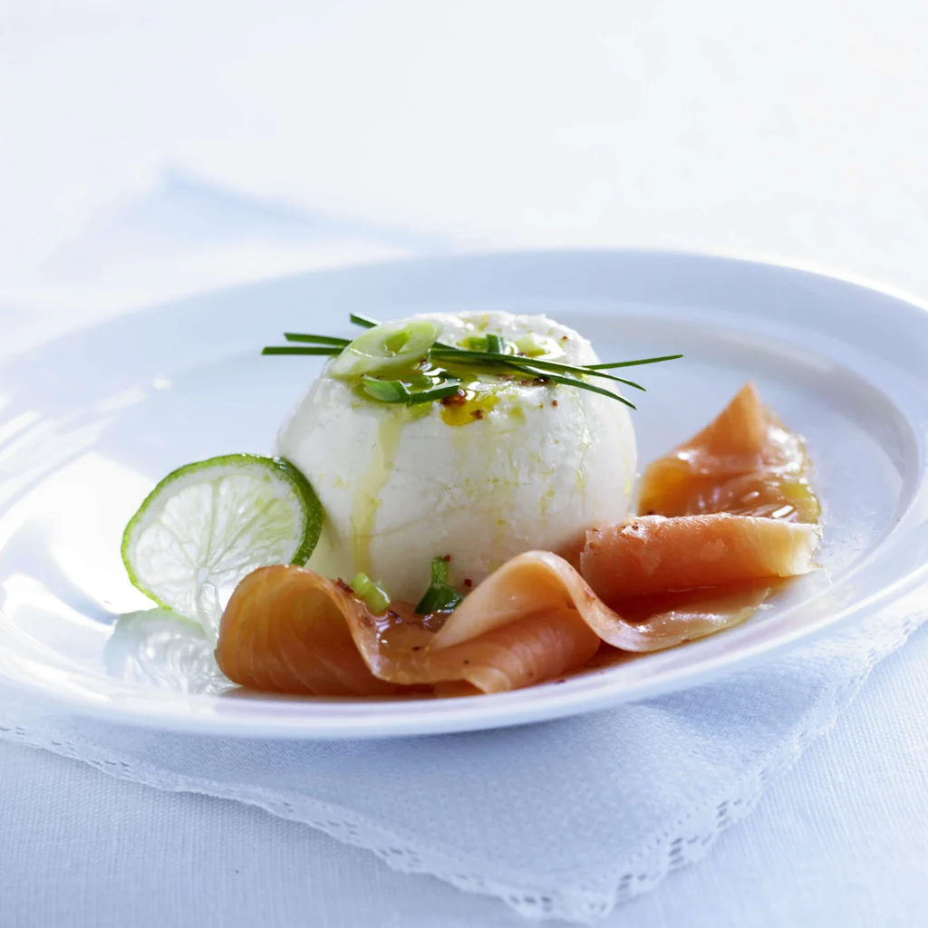 Meerrettichflan mit Rauchlachs