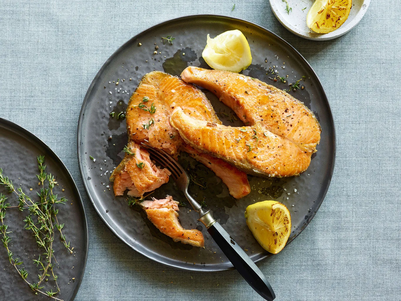 Darne de saumon poêlé avec citron