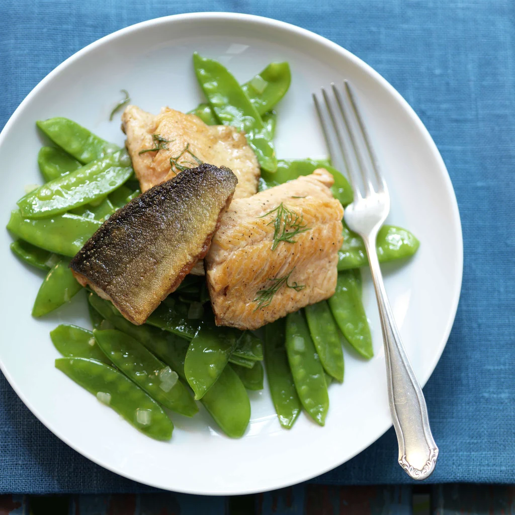 Filetti di salmerino con taccole