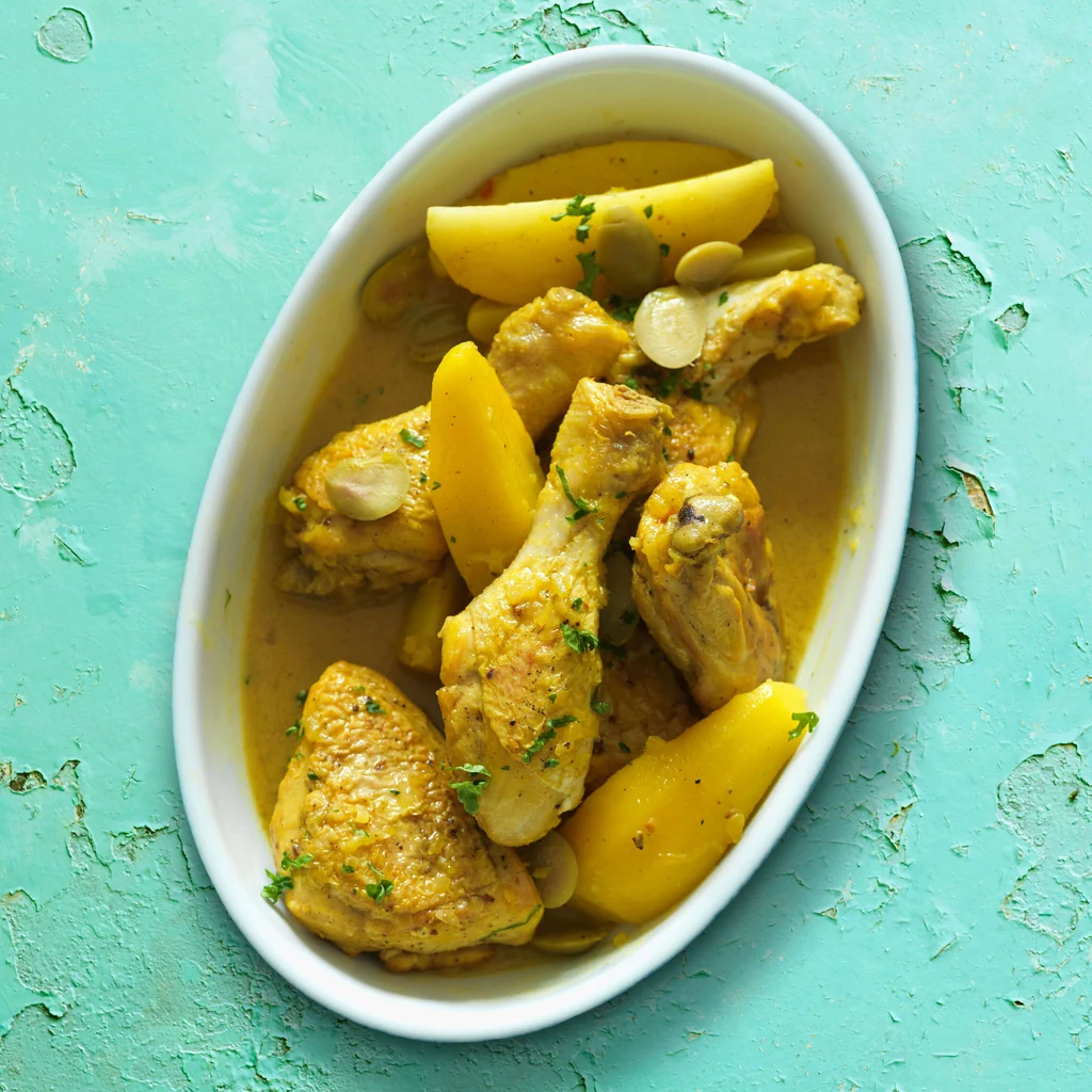 Safran-Poulet mit Salzzitrone